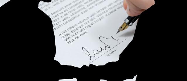 Handen schudden contract