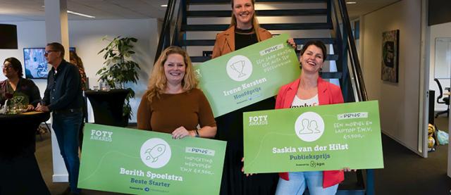 De drie winnaars van de FOTY Awards 2023