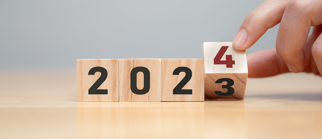 van het jaar 2023 naar 2024