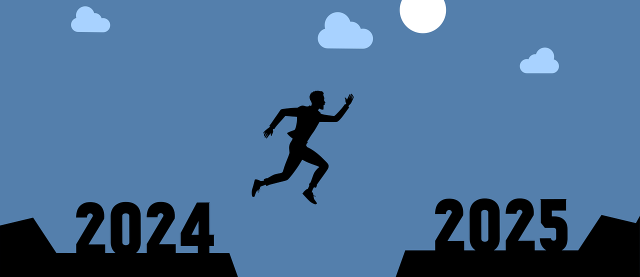 van 2024 naar 2025 met sprong
