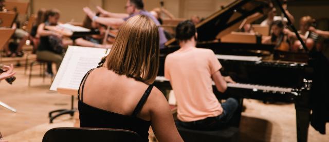 Violiste in orkest