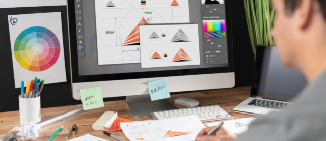 Man is aan het ontwerpen Reals sales video