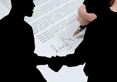 Handen schudden contract