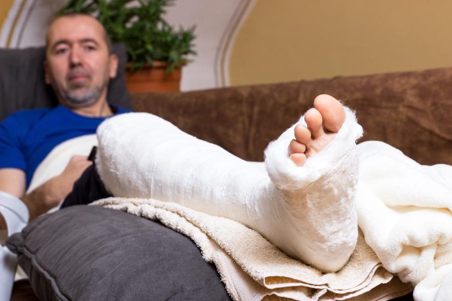 zzp'er arbeidsongeschikt door gebroken been