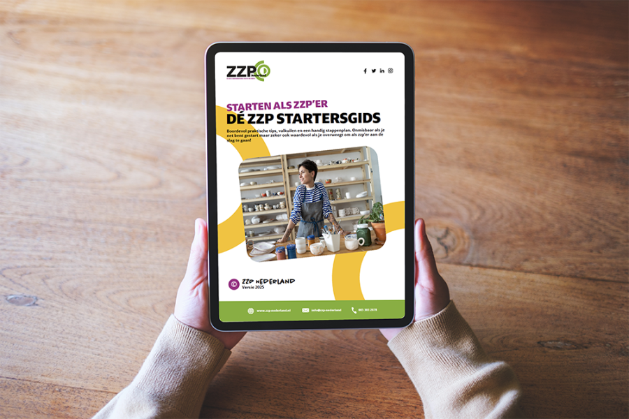 ZZP Startersgids tablet mockup