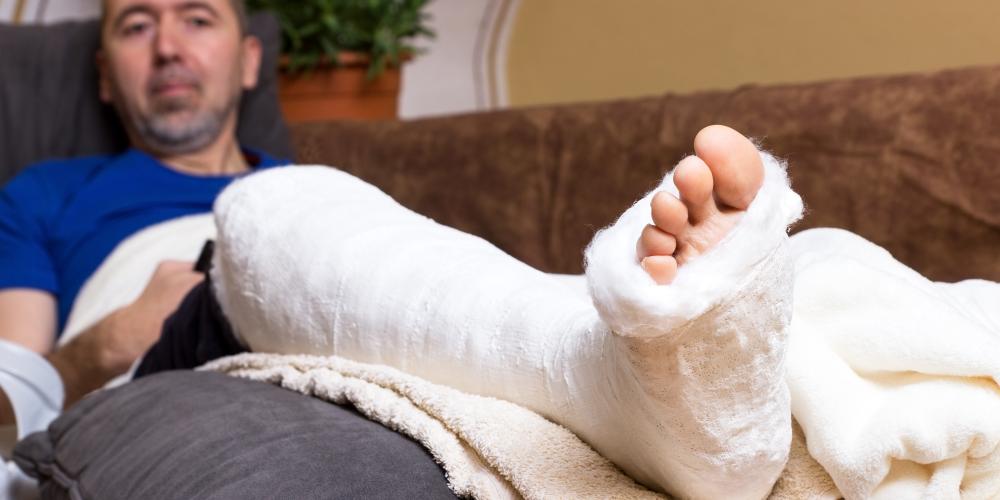 zzp'er arbeidsongeschikt door gebroken been