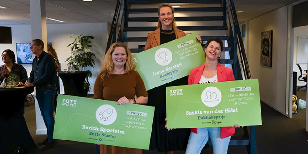 De drie winnaars van de FOTY Awards 2023