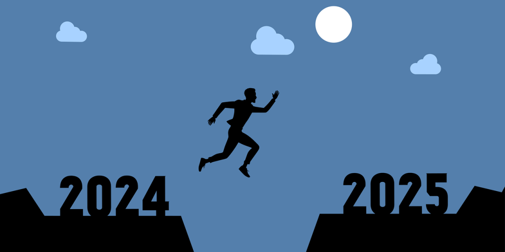 van 2024 naar 2025 met sprong