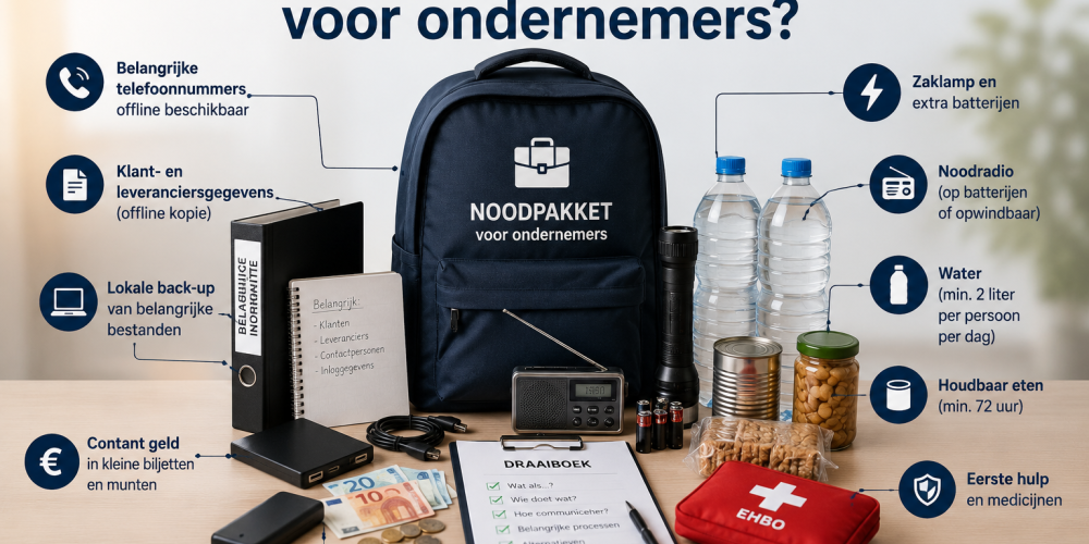 Wat zit er in een noodpakket voor ondernemers